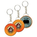 Key Chain Bottle Opener - Orange/Red Color Changing Lenticular Design (Custom)